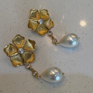 Sparkler Pearl Drop Earrings